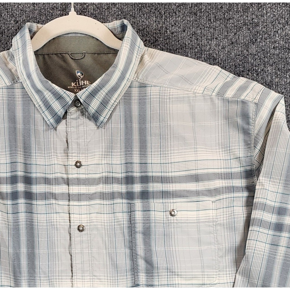 Kuhl Men's Gorpcore Outdoor Hiking Plaid Utility Trail Snap Shirt Size XXL Tall